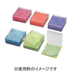 エレコム(ELECOM) CCD-JSCS50ASO 5色アソート Blu-ray/DVD/CDケース スリム PS 1枚収納
