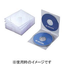 エレコム(ELECOM) CCD-JSCSW10CR クリア Blu-ray/DVD/CDケース スリム PS 2枚収納