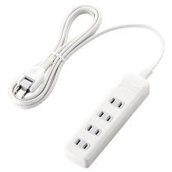エレコム(ELECOM) T-K1A-2425WH ホワイト 雷ガードタップ 延長コード 2ピン 4個口 2.5m