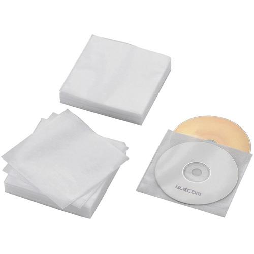 エレコム(ELECOM) CCD-NWB120WH ホワイト Blu-ray・CD・DVD対応不織布ケース スタンダード