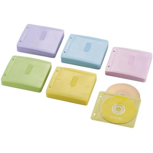 エレコム(ELECOM) CCD-NBWB240ASO アソートカラー Blu-ray･CD･DVD対応不織布ケース 2穴