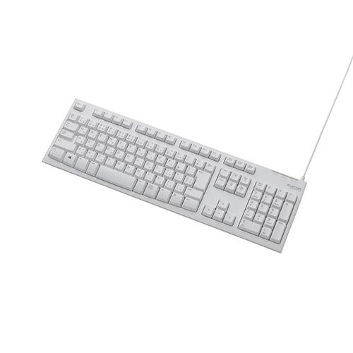 エレコム(ELECOM) TK-FCM064WH/RS ホワイト SB/PS2接続 スタンダードキーボード 日本語108キー