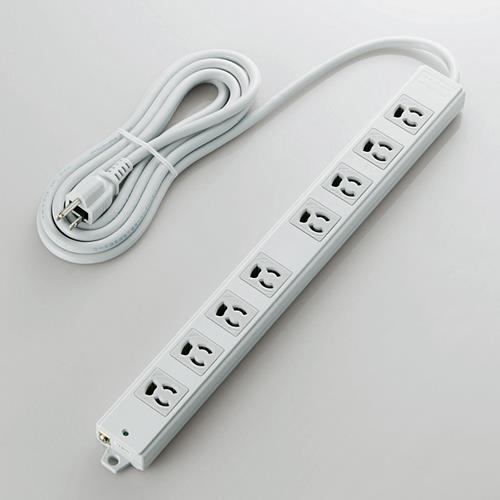 エレコム(ELECOM) T-WRMK3830LG/RS グレー 二重構造工事用タップ 延長コード 3ピン 8個口 3m