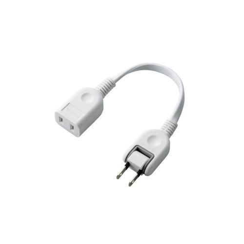 エレコム(ELECOM) T-ADR1WH ホワイト ACアダプタ用電源延長コード 1個口