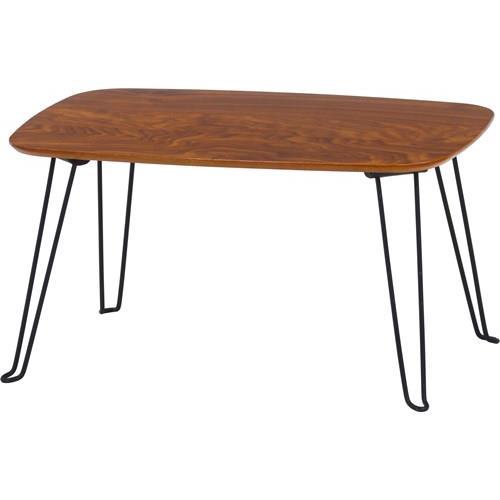 不二貿易 【完成品】折れ脚ローテーブル トロン 6040MBR 10494【代引・日時指定・キャンセル不可・北海道沖縄離島配送不可】