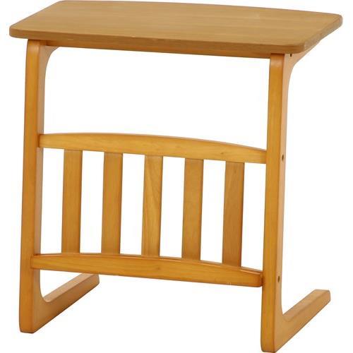 不二貿易 【組立品】サイドテーブル マガジンラック付 ルレーヴェ 10632【代引・日時指定・キャンセル不可・北海道沖縄離島配送不可】