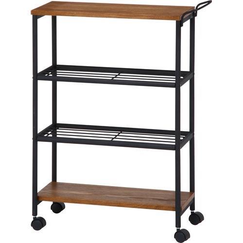 不二貿易  【組立品】ワゴン４段 レアル 10847【代引・日時指定・キャンセル不可・北海道沖縄離島配送不可】