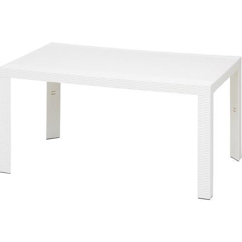 不二貿易  【組立品】ステラ テーブル ８０×１４０ ホワイト １２５１８ ホワイト 49926【代引・日時指定・キャンセル不可・北海道沖縄離島配送不可】