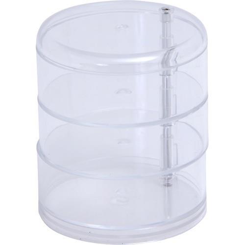 不二貿易 【完成品】 PSコスメ収納 3段ラウンド小物入れ 14384【代引・日時指定・キャンセル不可・北海道沖縄離島配送不可】