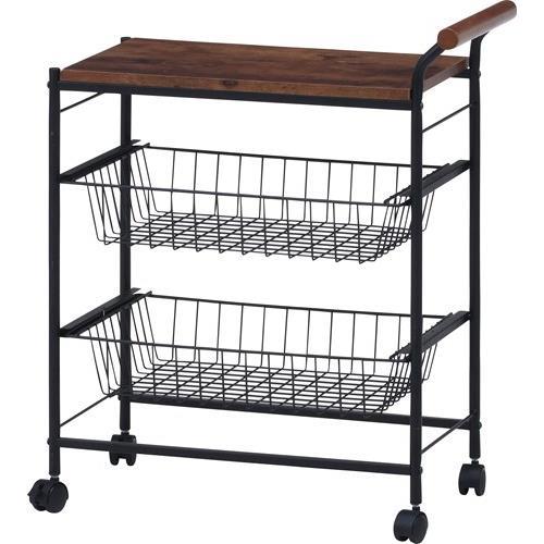 不二貿易  【組立品】 キッチンワゴン ナビア ２１４３３ 14662【代引・日時指定・キャンセル不可・北海道沖縄離島配送不可】