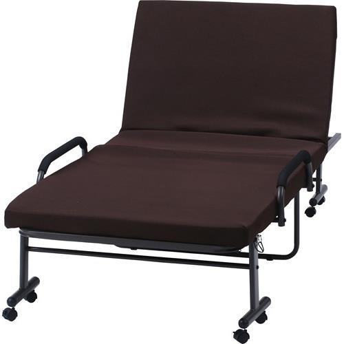 不二貿易 【組立品】低反発折リたたみベッドフリーロック42段 高床 14743【代引・日時指定・キャンセル不可・北海道沖縄離島配送不可】