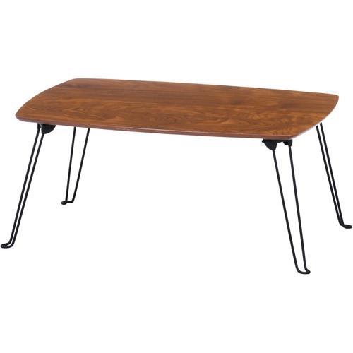 不二貿易 【完成品】折れ脚ローテーブル トロン 7050 MBR 15236【代引・日時指定・キャンセル不可・北海道沖縄離島配送不可】