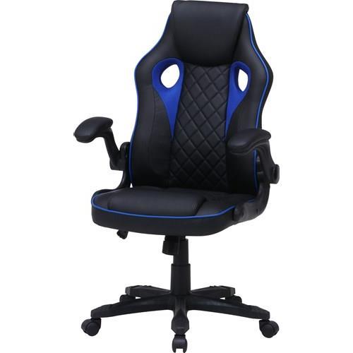 不二貿易 【組立品】ゲーミングチェアシグナル ブルー 15508【代引・日時指定・キャンセル不可・北海道沖縄離島配送不可】