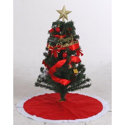 不二貿易 【完成品 一部取付 】 セットツリー90CM レッド 16418【代引・日時指定・キャンセル不可・北海道沖縄離島配送不可】