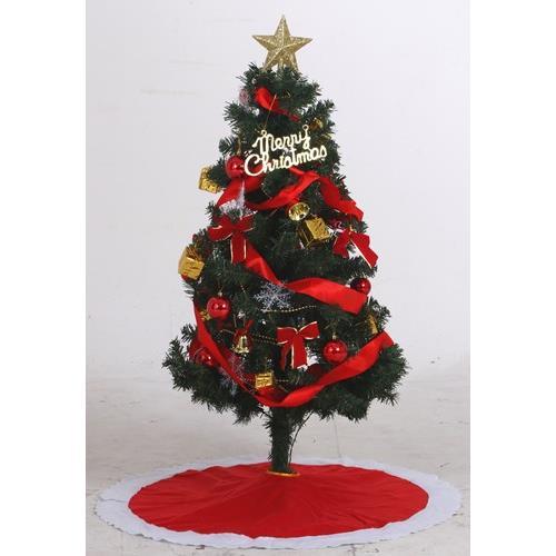 不二貿易 【完成品】 セットツリー120CM レッド 16421【代引・日時指定・キャンセル不可・北海道沖縄離島配送不可】