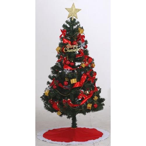 不二貿易  【完成品 一部取付 】 セットツリー１５０ＣＭ レッド 16424【代引・日時指定・キャンセル不可・北海道沖縄離島配送不可】