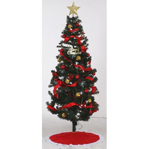 不二貿易  【完成品 一部取付 】 セットツリー１８０ＣＭ レッド 16427【代引・日時指定・キャンセル不可・北海道沖縄離島配送不可】