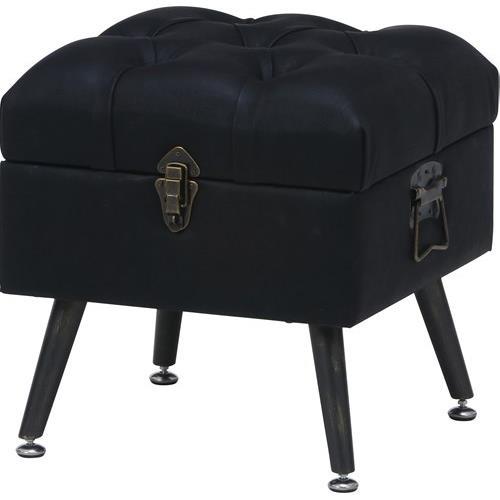 不二貿易  【組立品】 トランクスツール Ｄａｕｃｈｅｚ ドーシェ ＰＵ ＢＫアジャスター 18565【代引・日時指定・キャンセル不可・北海道沖縄離島配送不可】