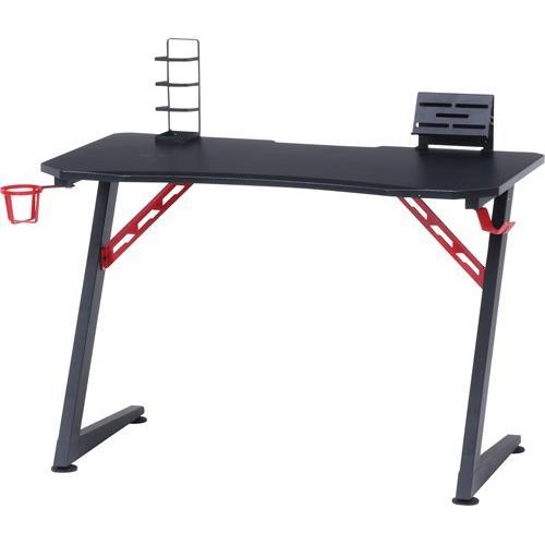 不二貿易 【組立品】ゲーミングデスク レイズ レッド レッド 18572【代引・日時指定・キャンセル不可・北海道沖縄離島配送不可】