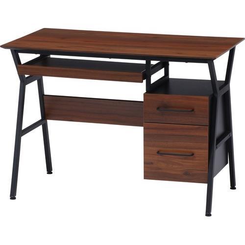 不二貿易 【組立品】デスク クレバー ブラウン ブラウン 18574【代引・日時指定・キャンセル不可・北海道沖縄離島配送不可】