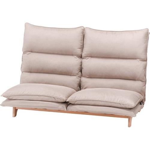 不二貿易 【組立品】 ダブルクッション座椅子 フィット2 2P BE 19208【代引・日時指定・キャンセル不可・北海道沖縄離島配送不可】