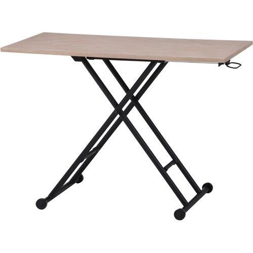 不二貿易 【完成品】 昇降テーブル シルビア ホワイト 19244【代引・日時指定・キャンセル不可・北海道沖縄離島配送不可】