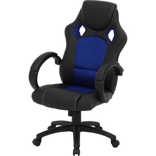 不二貿易 【組立品】レーシングチェアー サーキット BL 55571【代引・日時指定・キャンセル不可・北海道沖縄離島配送不可】