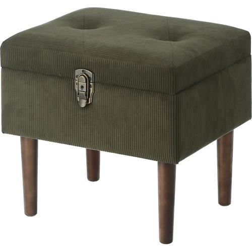 不二貿易  【完成品】 トランクスツール フレッド モスグリーン 27652【代引・日時指定・キャンセル不可・北海道沖縄離島配送不可】