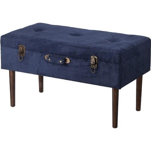 不二貿易  【完成品】 トランクベンチ フレッド ネイビー 27655【代引・日時指定・キャンセル不可・北海道沖縄離島配送不可】