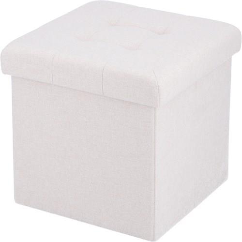 不二貿易  【組立品】収納スツール ３０ｃｍ ウール調 アイボリー 28092【代引・日時指定・キャンセル不可・北海道沖縄離島配送不可】