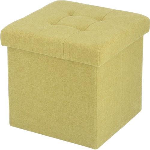 不二貿易  【組立品】収納スツール ３０ｃｍ ウール調 リーフグリーン 28093【代引・日時指定・キャンセル不可・北海道沖縄離島配送不可】
