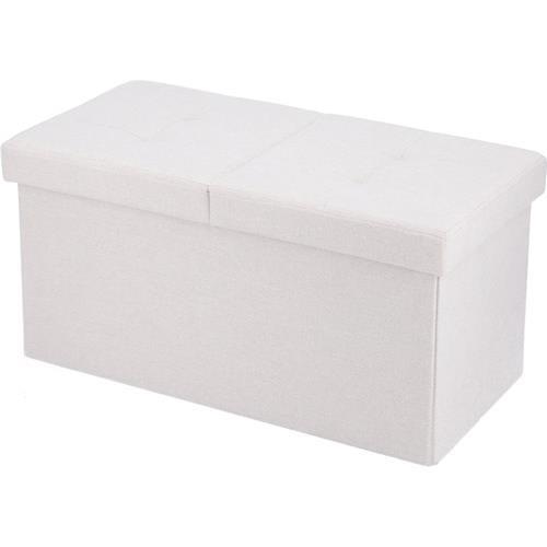不二貿易  【組立品】収納ベンチ ６０ｃｍ ウール調 アイボリー 28096【代引・日時指定・キャンセル不可・北海道沖縄離島配送不可】