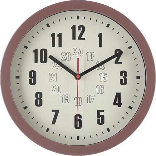 不二貿易 【完成品】掛時計 カイラ 30 チョコレート 28197【代引・日時指定・キャンセル不可・北海道沖縄離島配送不可】