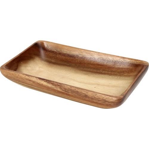 不二貿易  【完成品】 アカシアレクタングルボウル ＸＬ 30143【代引・日時指定・キャンセル不可・北海道沖縄離島配送不可】