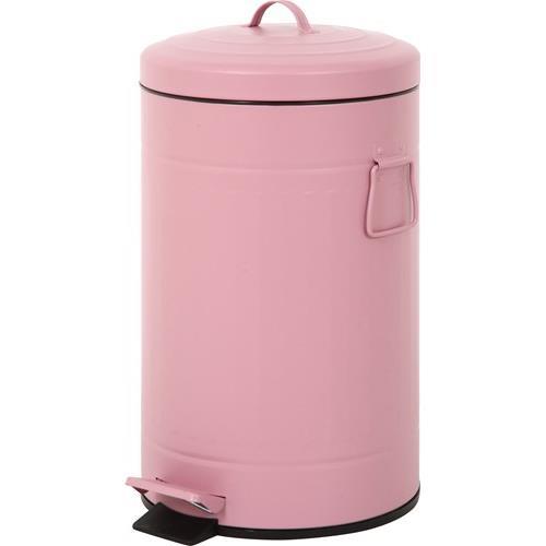 不二貿易  【完成品】 スチール ラウンドペダルペール １２Ｌ ピンク 34719【代引・日時指定・キャンセル不可・北海道沖縄離島配送不可】