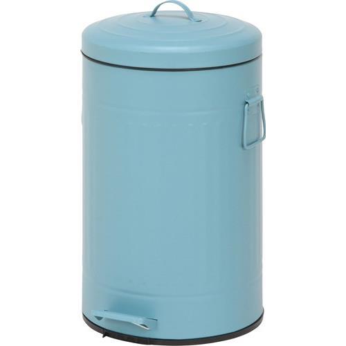 不二貿易 【完成品】 スチール ラウンドペダルペール 12L スモークブルー 34743【代引・日時指定・キャンセル不可・北海道沖縄離島配送不可】