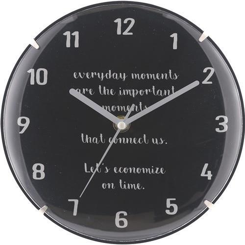 不二貿易 【完成品】 カバー付ウォールクロック BLACK 36887【代引・日時指定・キャンセル不可・北海道沖縄離島配送不可】