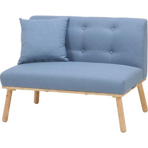 不二貿易 【組立品】 NS ダイニングソファ 2P ヘームル BL 37027【代引・日時指定・キャンセル不可・北海道沖縄離島配送不可】