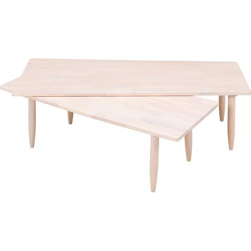 不二貿易  【組立品】ＮＳ センターテーブル ツイン ＷＨＷ 37651【代引・日時指定・キャンセル不可・北海道沖縄離島配送不可】