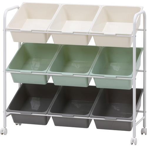 不二貿易 【組立品】 キッズラック color 9マス 38293【代引・日時指定・キャンセル不可・北海道沖縄離島配送不可】