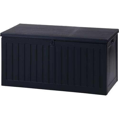 不二貿易 【組立品】収納BO×ベンチ BK 270L ブラック 55253【代引・日時指定・キャンセル不可・北海道沖縄離島配送不可】