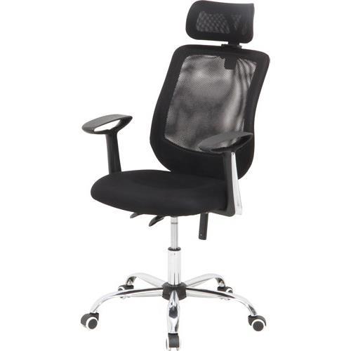 不二貿易 【組立品】オフィスチェアー ヘッド付 アンテロープ BK 50095【代引・日時指定・キャンセル不可・北海道沖縄離島配送不可】