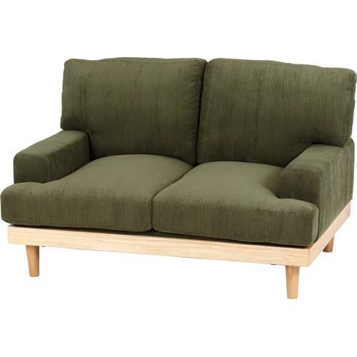 不二貿易  【完成品 一部取付 】コーデュロイソファ フェリーチェ ２Ｐ ＫＨ 55094【代引・日時指定・キャンセル不可・北海道沖縄離島配送不可】