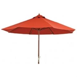 不二貿易 【完成品 一部取付 】 木製パラソル 270cm エンジ 270RS 60156【代引・日時指定・キャンセル不可・北海道沖縄離島配送不可】