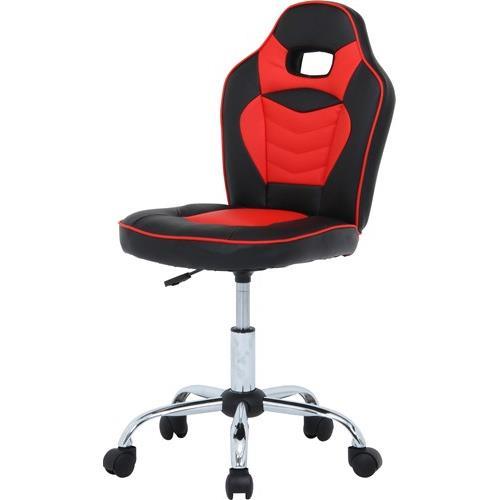 不二貿易 【組立品】レーシングチェア キッズ用 レッド 60700【代引・日時指定・キャンセル不可・北海道沖縄離島配送不可】
