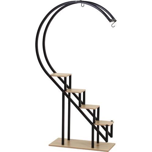 不二貿易 【組立品】ディスプレイラック ハート型KD BK ブラック 63757【代引・日時指定・キャンセル不可・北海道沖縄離島配送不可】