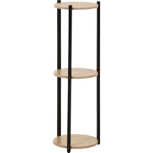 不二貿易 【組立品】ディスプレイスタンド3段 BK ブラック 63771【代引・日時指定・キャンセル不可・北海道沖縄離島配送不可】