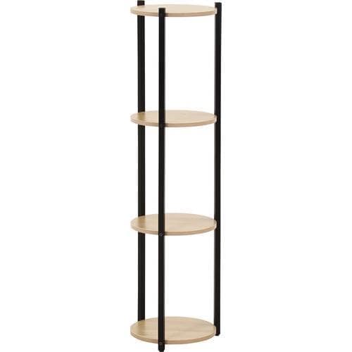 不二貿易 【組立品】ディスプレイスタンド4段 BK ブラック 63773【代引・日時指定・キャンセル不可・北海道沖縄離島配送不可】