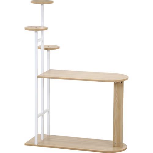 不二貿易 【組立品】ディスプレイサイドテーブル W84 WH ホワイト 63776【代引・日時指定・キャンセル不可・北海道沖縄離島配送不可】