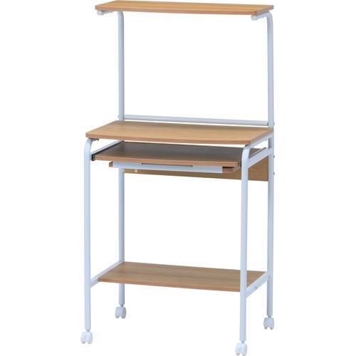 不二貿易 【組立品】シンプルPCデスク フィット NA ナチュラル ホワイト 66740【代引・日時指定・キャンセル不可・北海道沖縄離島配送不可】